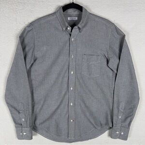 Gustin Japan Charcoal Oxford Button Down Shirt Men's Medium Long Sleeve Preppy